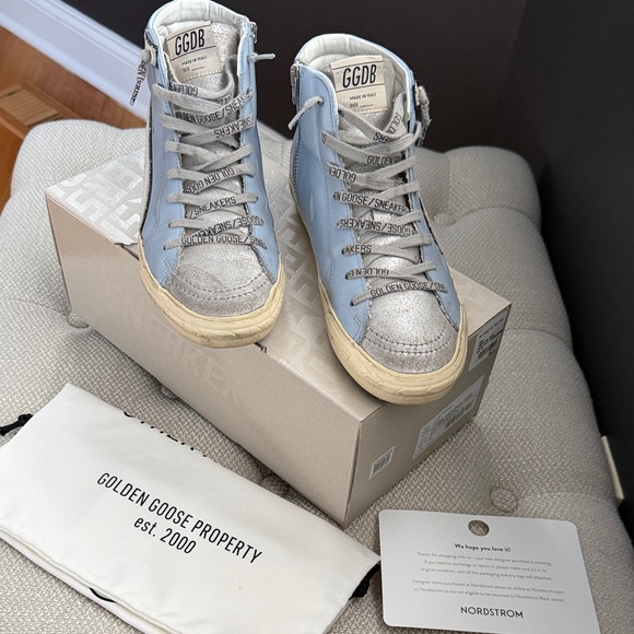 Golden Goose Women's Sneakers - Silver and Light Blue - Picture 2 of 10